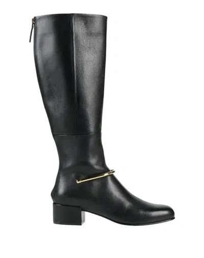 Emporio Armani Woman Boot Black Size 7 Leather