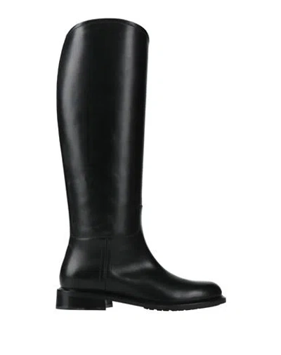 Emporio Armani Woman Boot Black Size 7.5 Calfskin