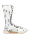 Emporio Armani Woman Boot Blue Size 5.5 Polyamide, Cotton, Elastane In Blue