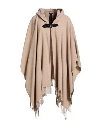 Emporio Armani Woman Cape Beige Size Onesize Wool In Brown