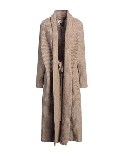 Emporio Armani Woman Cardigan Beige Size 4 Virgin Wool, Polyamide