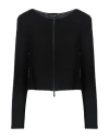Emporio Armani Milano-stitch Jacket With Shoulder Pads In Black