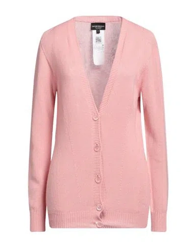 Emporio Armani Woman Cardigan Blush Size 14 Cashmere In Pink