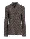 Emporio Armani Woman Cardigan Grey Size 12 Acrylic, Wool, Polyamide, Elastane, Viscose