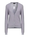 Emporio Armani Woman Cardigan Lilac Size L Viscose, Polyester In Purple
