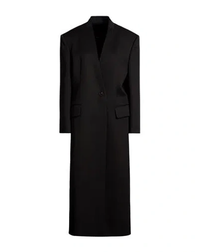 Emporio Armani Woman Coat Black Size 2 Virgin Wool