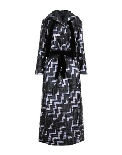 Emporio Armani Woman Coat Black Size 8 Polyester