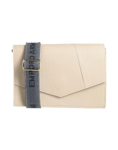 Emporio Armani Woman Cross-body Bag Beige Size - Leather In Beige