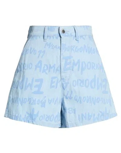 Emporio Armani Woman Denim Shorts Blue Size 31 Cotton