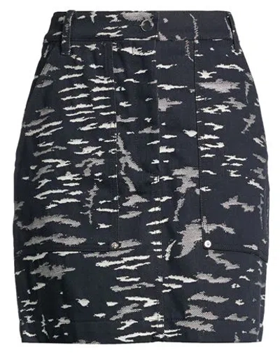 Emporio Armani Woman Denim Skirt Blue Size 10 Cotton In Black