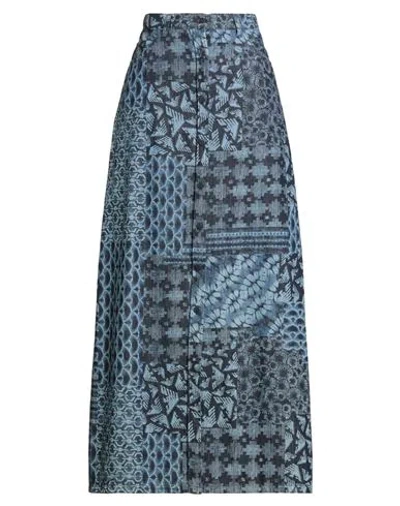 Emporio Armani Woman Denim Skirt Blue Size 12 Cotton