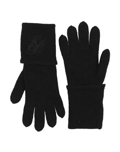 Emporio Armani Woman Gloves Black Size S Wool
