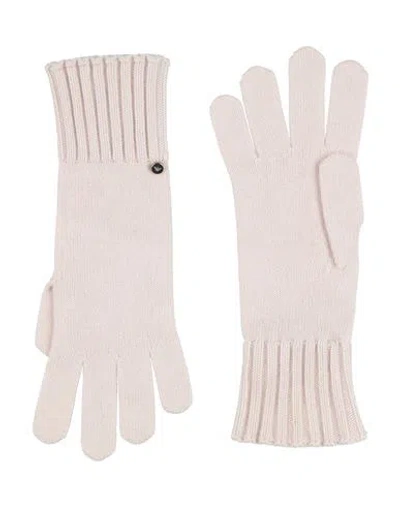 Emporio Armani Woman Gloves Blush Size L Wool, Polyester, Polyamide