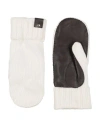 Emporio Armani Woman Gloves Off White Size M/l Wool, Viscose, Polyamide, Cashmere, Lambskin In Off White