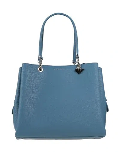 Emporio Armani Woman Handbag Pastel Blue Size - Pvc - Polyvinyl Chloride
