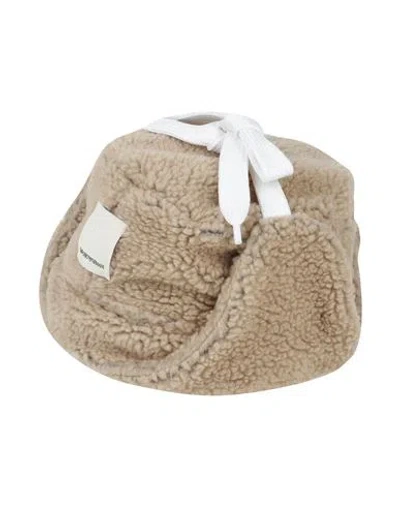 Emporio Armani Woman Hat Beige Size 7 ⅛ Polyester, Acrylic In Beige