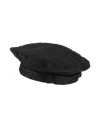 Emporio Armani Woman Hat Black Size 7 ⅜ Ramie, Polyester In Black