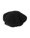 Emporio Armani Woman Hat Black Size 7 ⅜ Wool, Viscose, Polyester