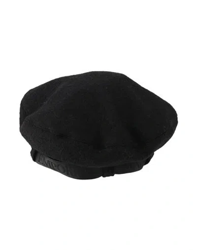 Emporio Armani Woman Hat Black Size 7 ⅜ Wool, Viscose, Polyester