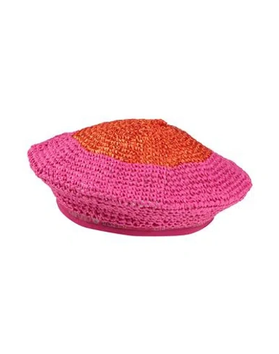 Emporio Armani Woman Hat Fuchsia Size 7 ¼ Viscose, Cotton In Pink