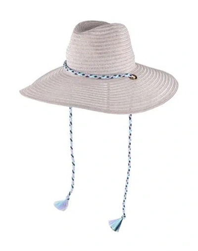 Emporio Armani Woman Hat Grey Size 7 ¼ Hemp, Cotton