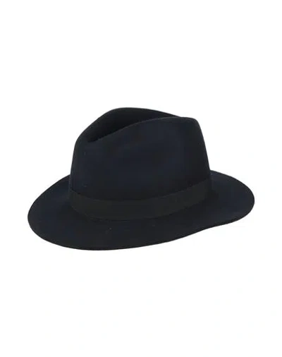Emporio Armani Woman Hat Midnight Blue Size 7 ¼ Wool