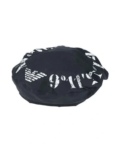 Emporio Armani Woman Hat Midnight Blue Size L Cotton, Elastane