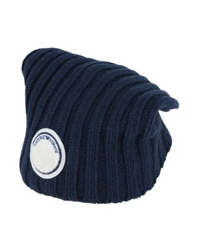 Emporio Armani Woman Hat Midnight Blue Size S/m Wool, Polyamide