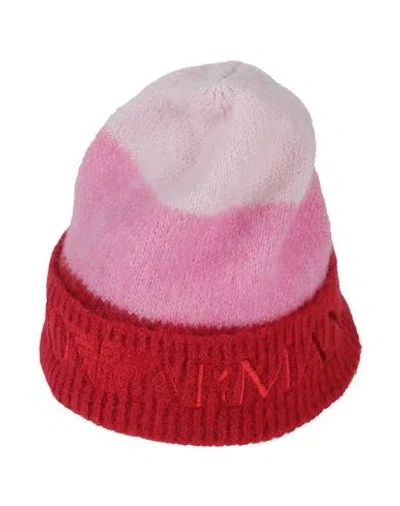 Emporio Armani Woman Hat Pink Size M/l Alpaca Wool, Polyamide