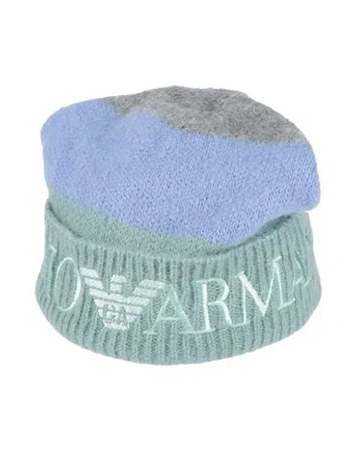 Emporio Armani Woman Hat Sage Green Size M/l Alpaca Wool, Polyamide