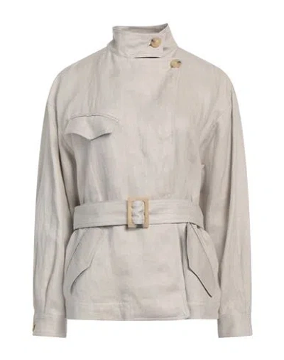 Emporio Armani Woman Jacket Beige Size 12 Linen