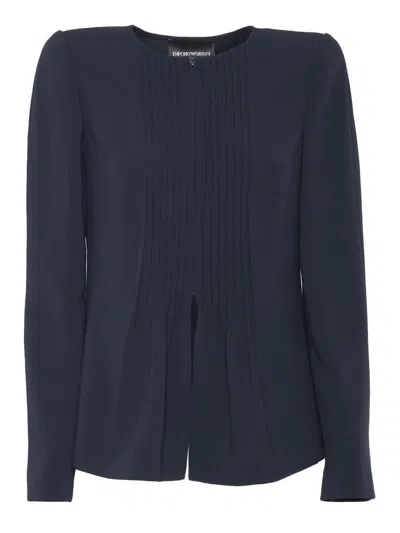 Emporio Armani Woman Jacket In Blue