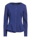 Emporio Armani Woman Jacket Blue Size 10 Viscose, Polyamide, Elastane