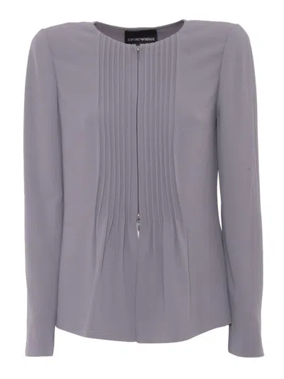 Emporio Armani Woman Jacket In Gray