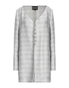 Emporio Armani Woman Jacket Light Grey Size 12 Viscose, Linen, Silk In Gray
