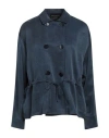Emporio Armani Woman Jacket Navy Size 12 Cupro In Navy
