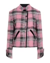 Emporio Armani Woman Jacket Pink Size 10 Wool, Cotton, Polyamide In Pink