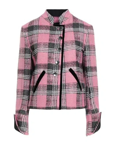 Emporio Armani Woman Jacket Pink Size 10 Wool, Cotton, Polyamide