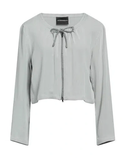 Emporio Armani Woman Jacket Sage Green Size 14 Acetate, Viscose, Polyester
