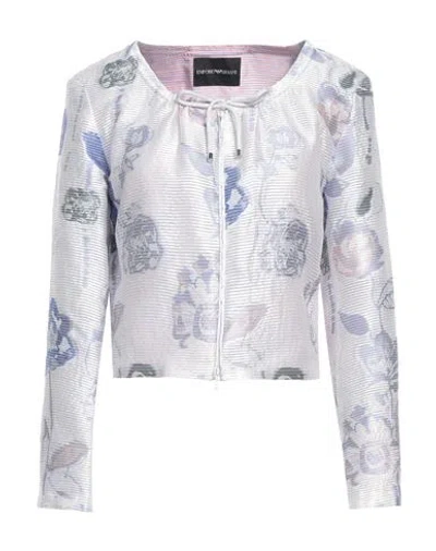Emporio Armani Woman Jacket White Size 12 Polyester, Silk