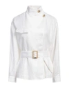 Emporio Armani Woman Jacket White Size 14 Linen