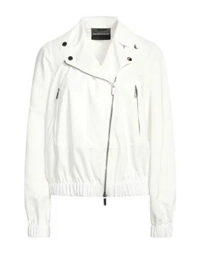 Emporio Armani Woman Jacket White Size 12 Polyester