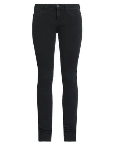 Emporio Armani Woman Jeans Black Size 25 Cotton, Polyamide, Elastane