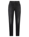 Emporio Armani Woman Jeans Black Size 25 Cotton, Lyocell, Elastomultiester, Elastane In Black