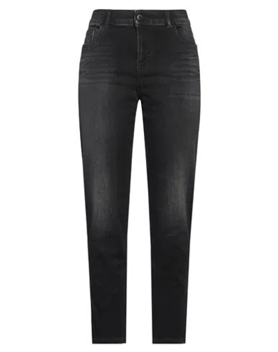 EMPORIO ARMANI EMPORIO ARMANI WOMAN JEANS BLACK SIZE 25 COTTON, LYOCELL, ELASTOMULTIESTER, ELASTANE