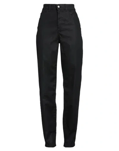 Emporio Armani Woman Jeans Black Size 27 Cotton, Polyester, Viscose, Elastane