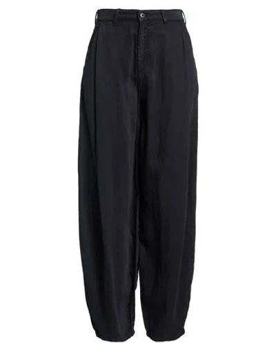 Emporio Armani Woman Jeans Black Size 29 Lyocell, Linen