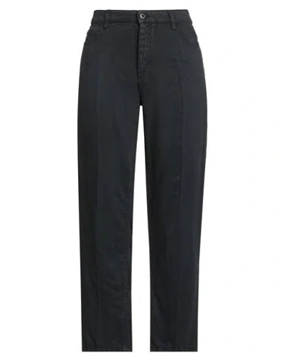 Emporio Armani Woman Jeans Black Size 30 Lyocell, Linen
