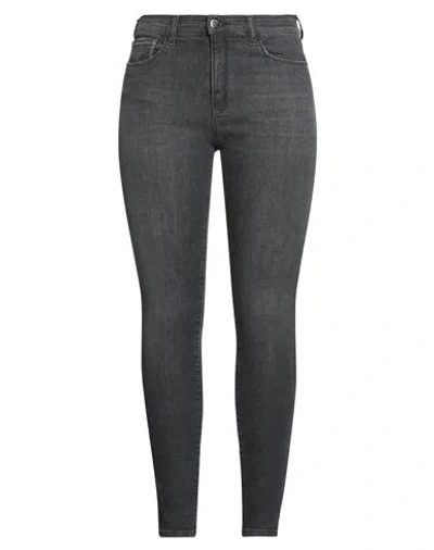 Emporio Armani Woman Jeans Black Size 32 Cotton, Elastane