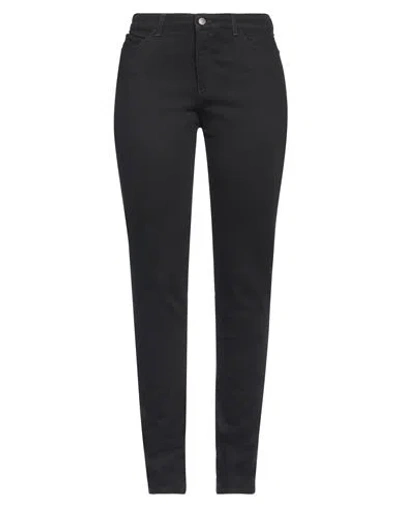 Emporio Armani Woman Jeans Black Size 32 Cotton, Elastane